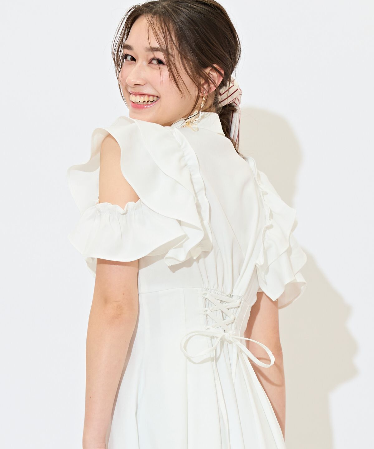 WILLSELECTION「ラッフルスリーブリボンタイワンピース」|ワンピース|