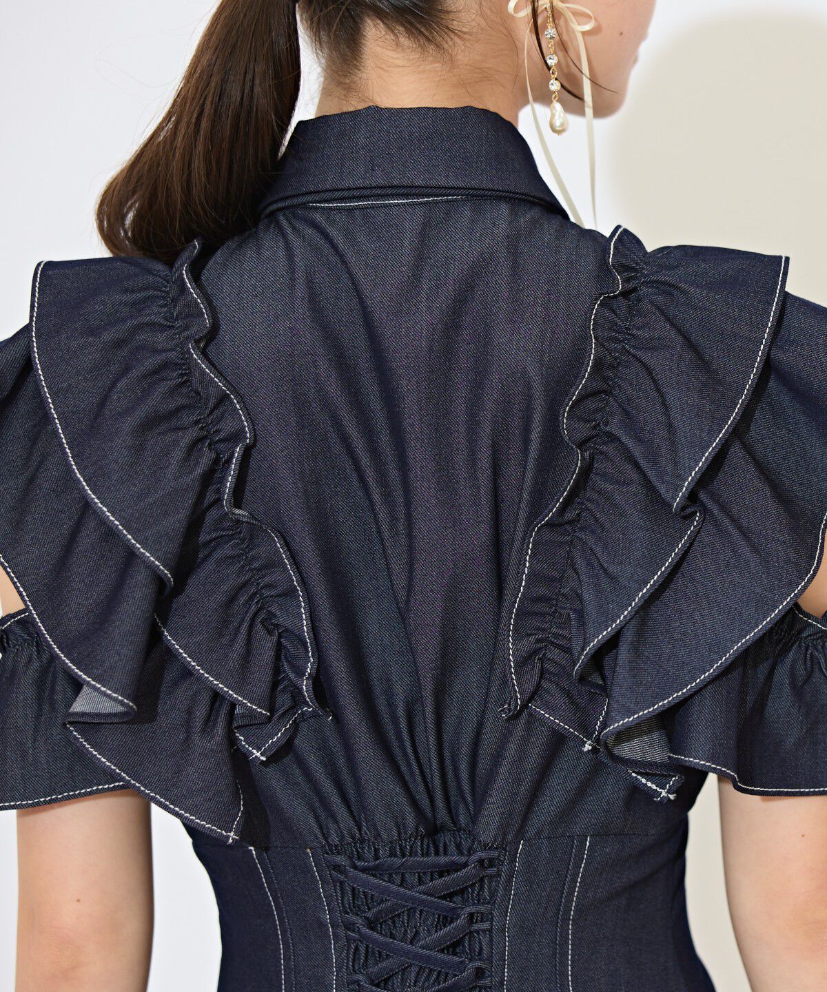 WILLSELECTION「ラッフルスリーブリボンタイワンピース」|ワンピース|