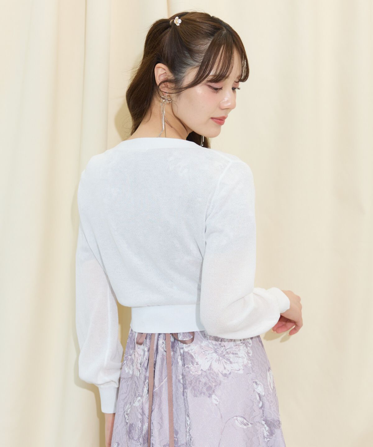 WILLSELECTION「アソートボタンシアーカーディガン」|カーディガン|