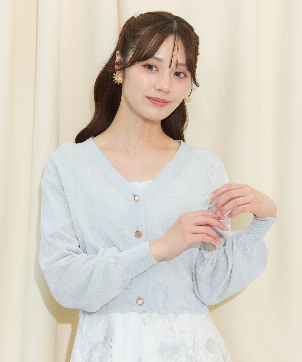 WILLSELECTION「アソートボタンシアーカーディガン」|カーディガン|