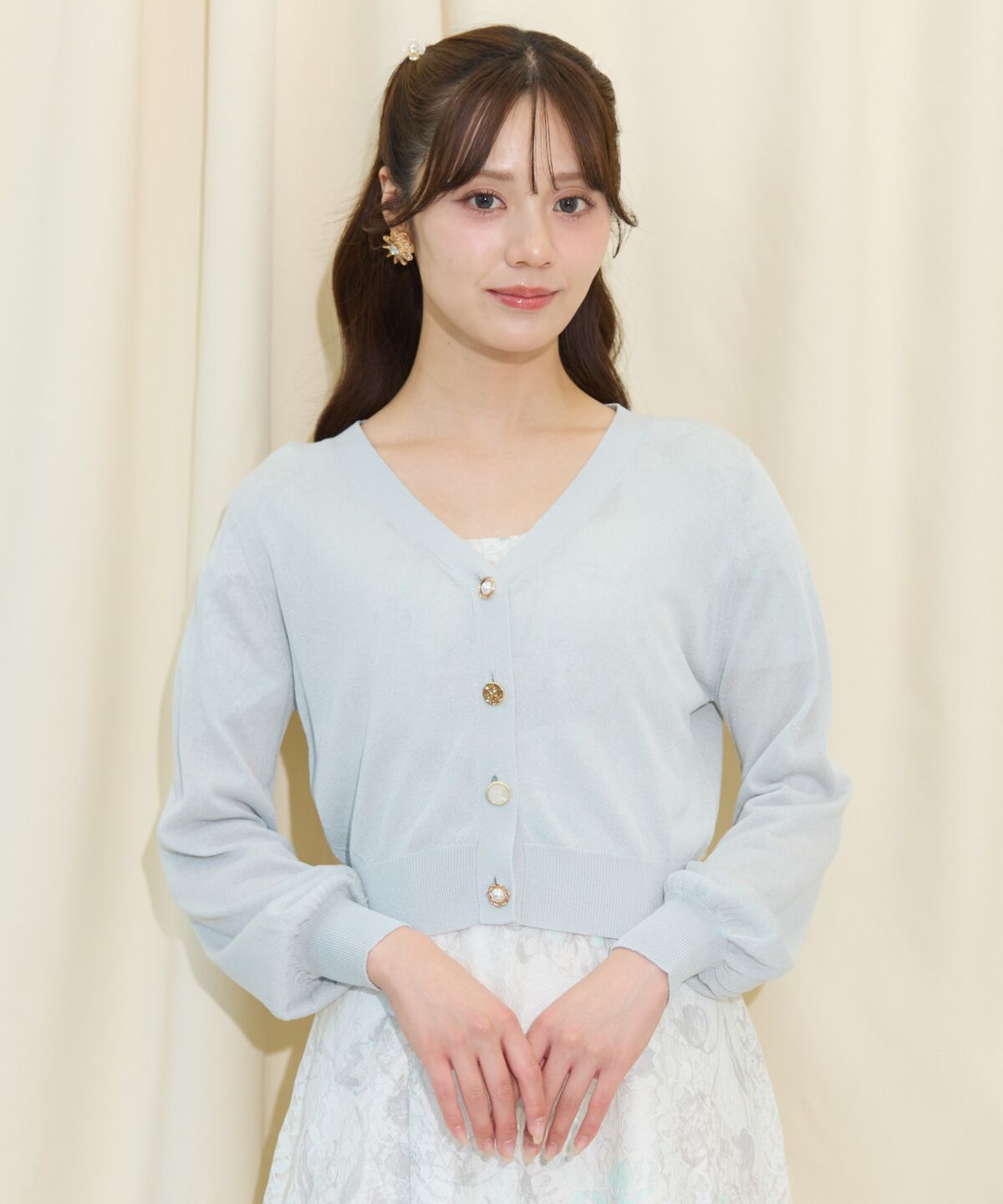 WILLSELECTION「アソートボタンシアーカーディガン」|カーディガン|