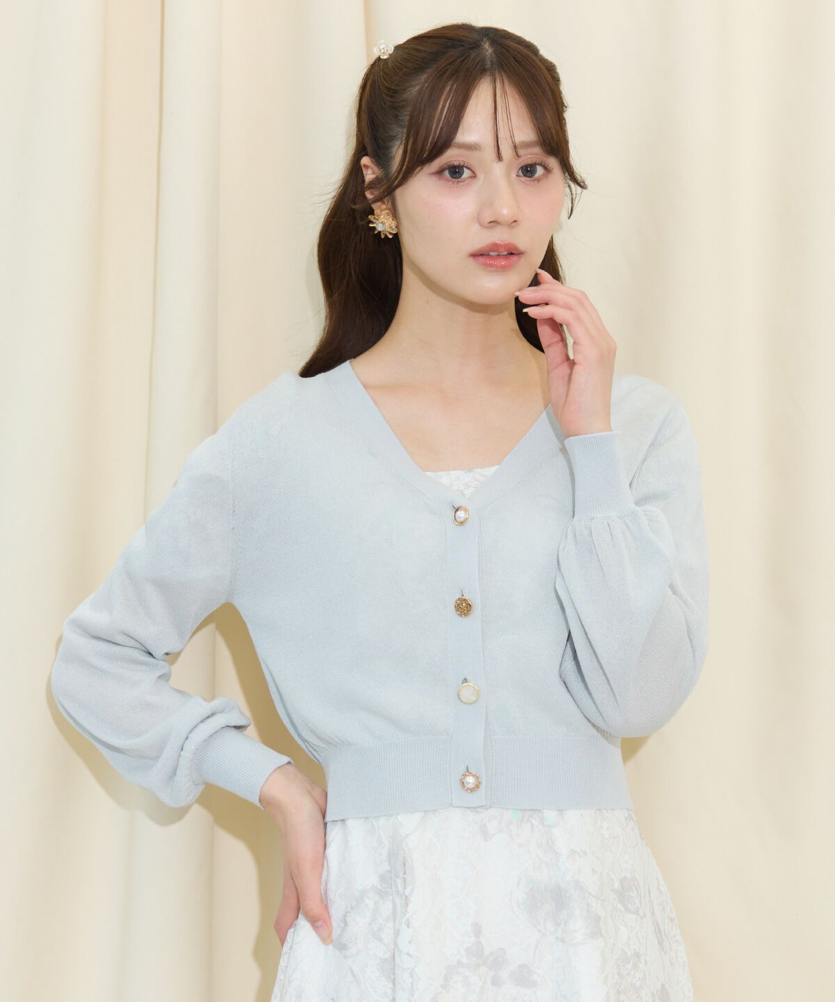 WILLSELECTION「アソートボタンシアーカーディガン」|カーディガン|