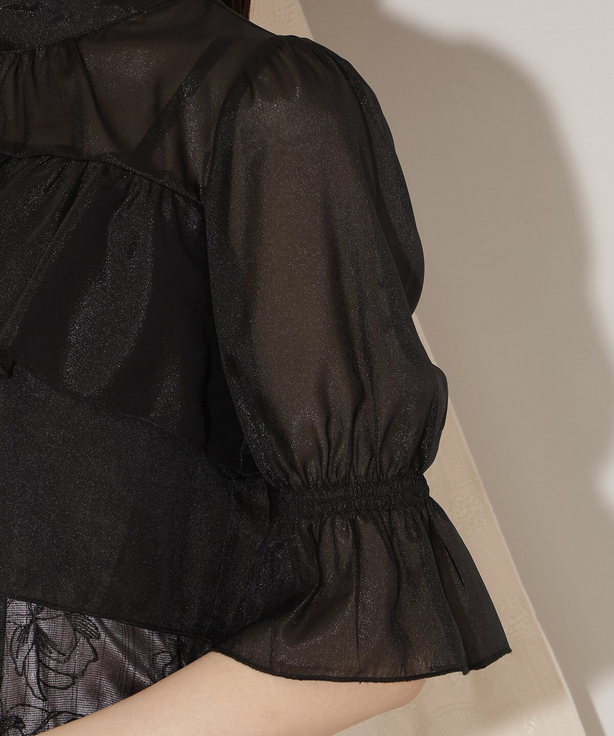 WILLSELECTION「フリル切り替えシフォンブラウス」|シャツ・ブラウス|