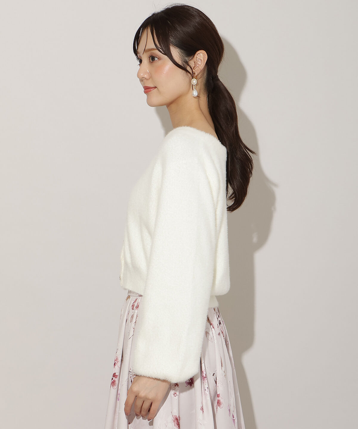 WILLSELECTION「アソートボタンラメフェザーカーディガン」|カーディガン|