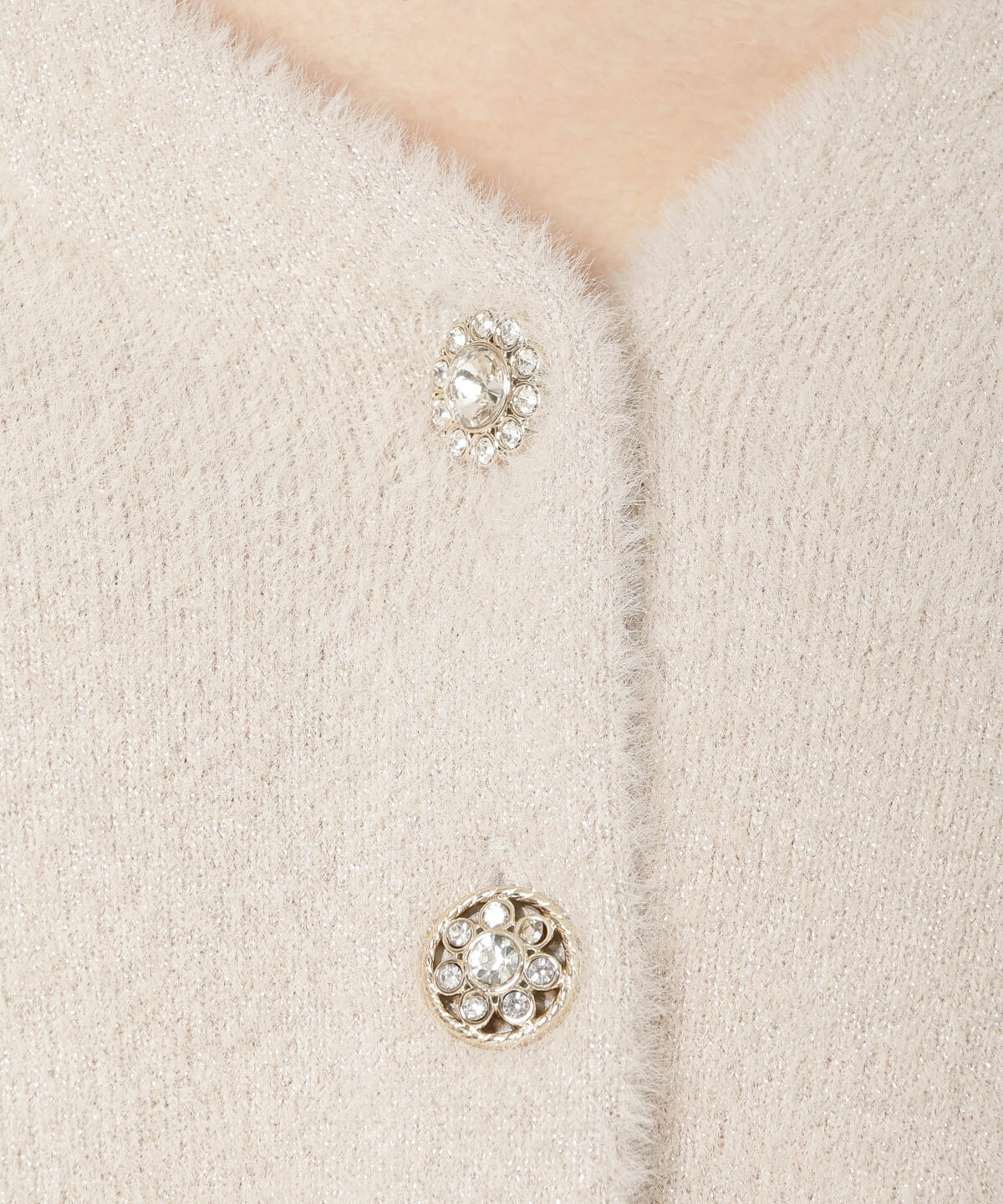 WILLSELECTION「アソートボタンラメフェザーカーディガン」|カーディガン|