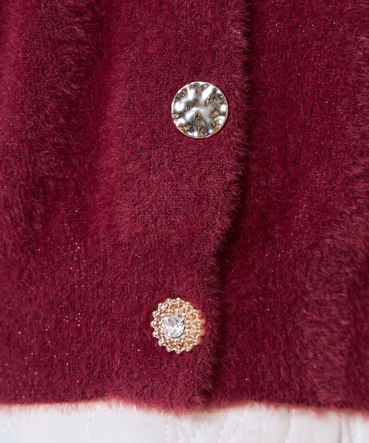 WILLSELECTION「アソートボタンラメフェザーカーディガン」|カーディガン|