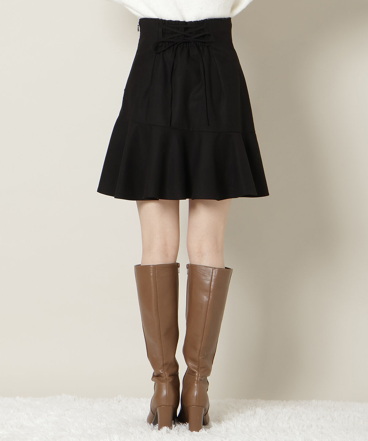 WILLSELECTION「アシメラッフルフリルミニスカート」|フレア|