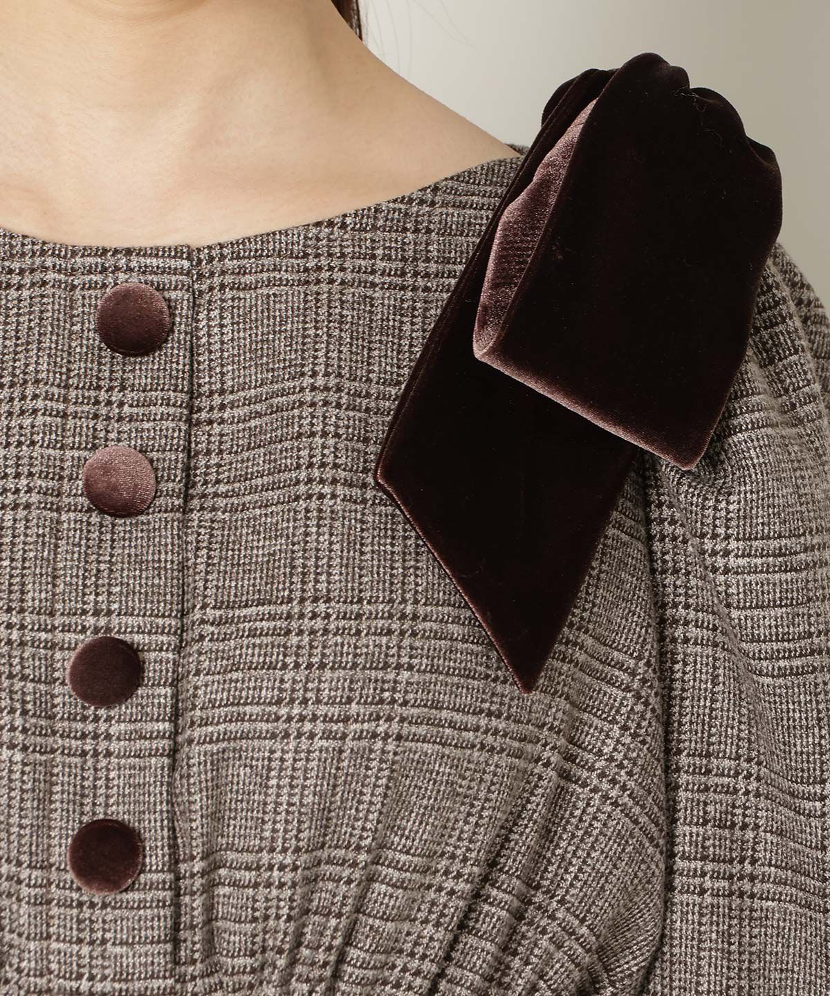 WILLSELECTION「アシメリボンボートネックフレアワンピース」|ワンピース|