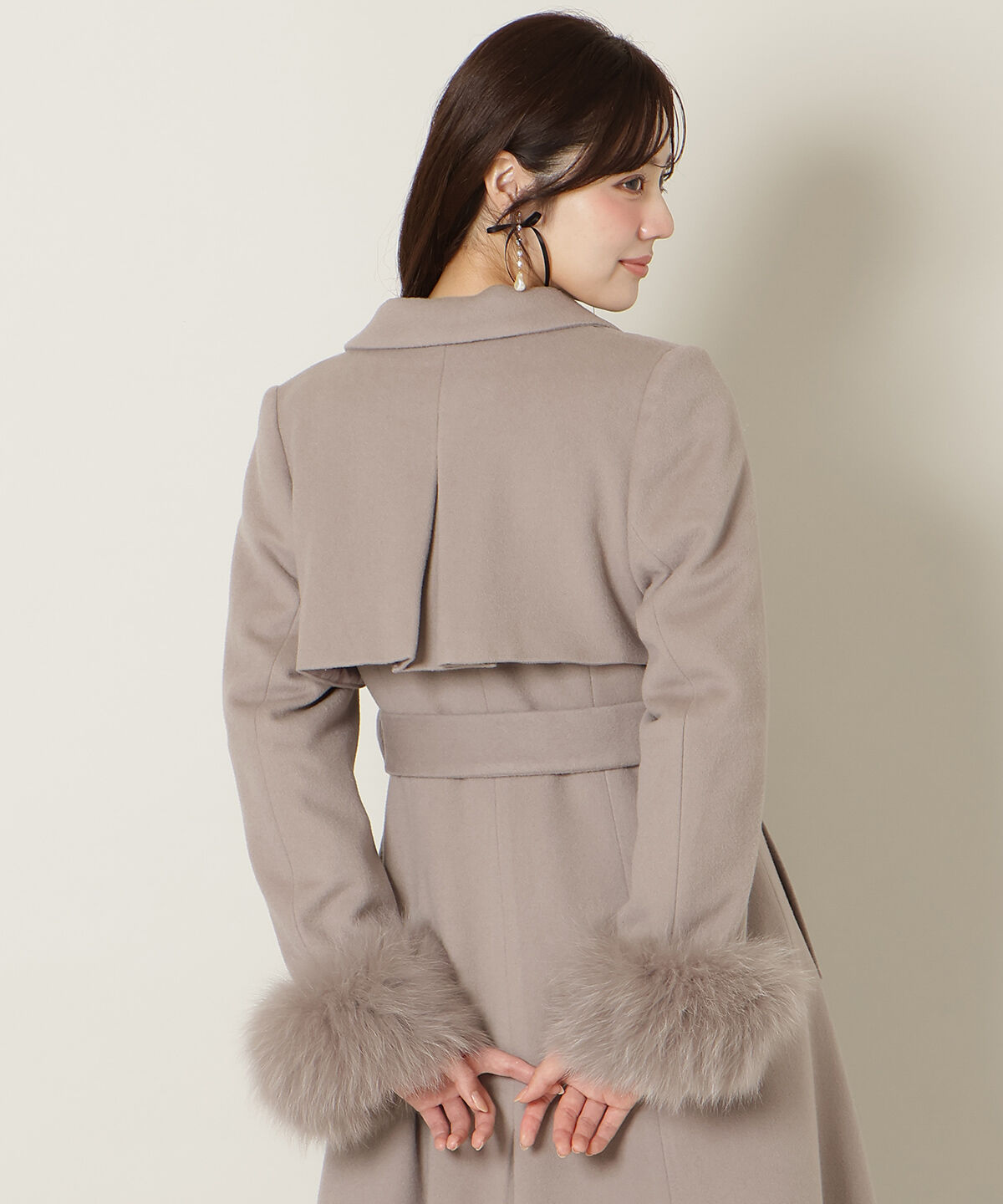 WILLSELECTION「リアルファー付きウールフレアコート」|その他|