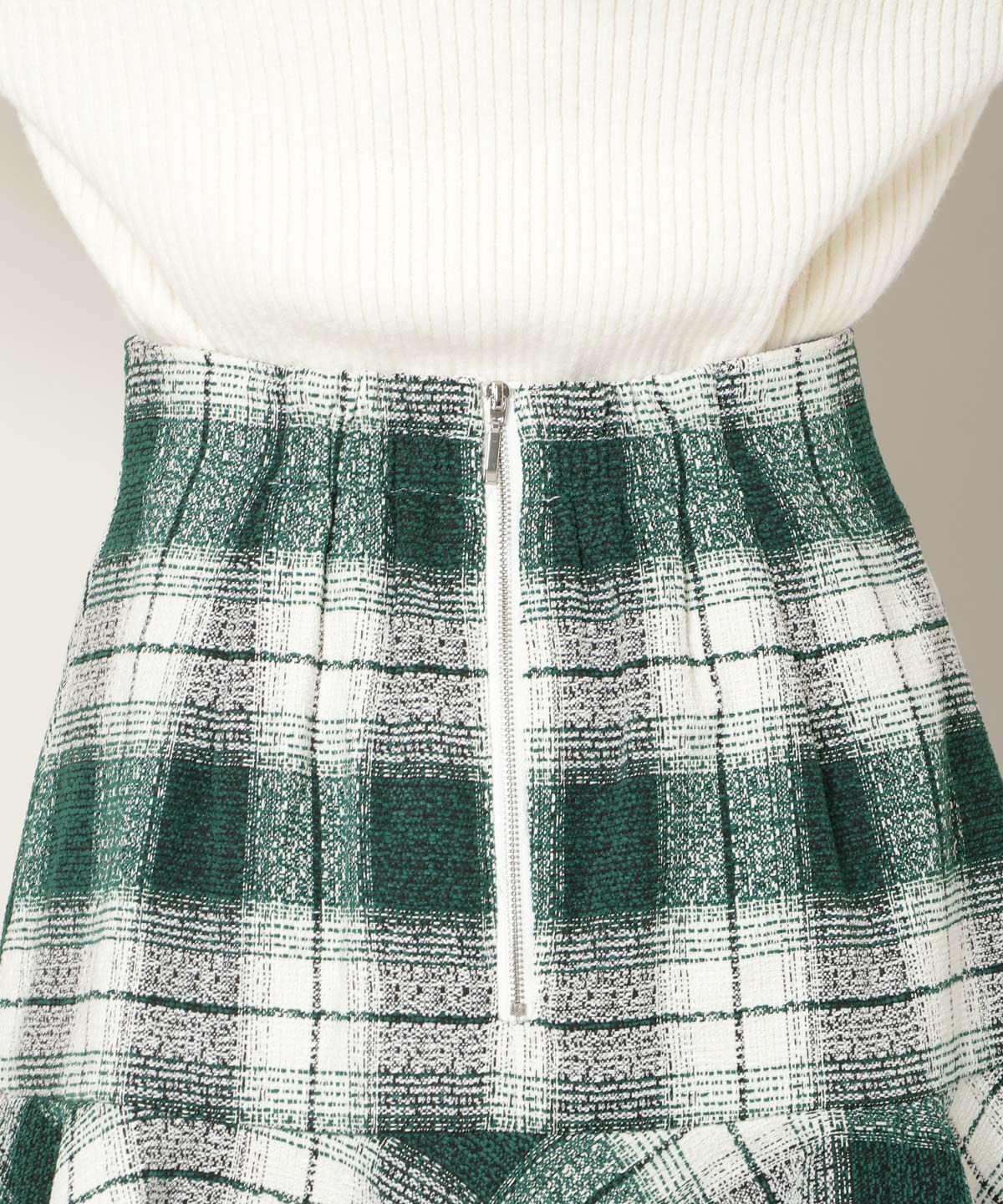 WILLSELECTION「ヘムフレアツイードミニスカート」|フレア|
