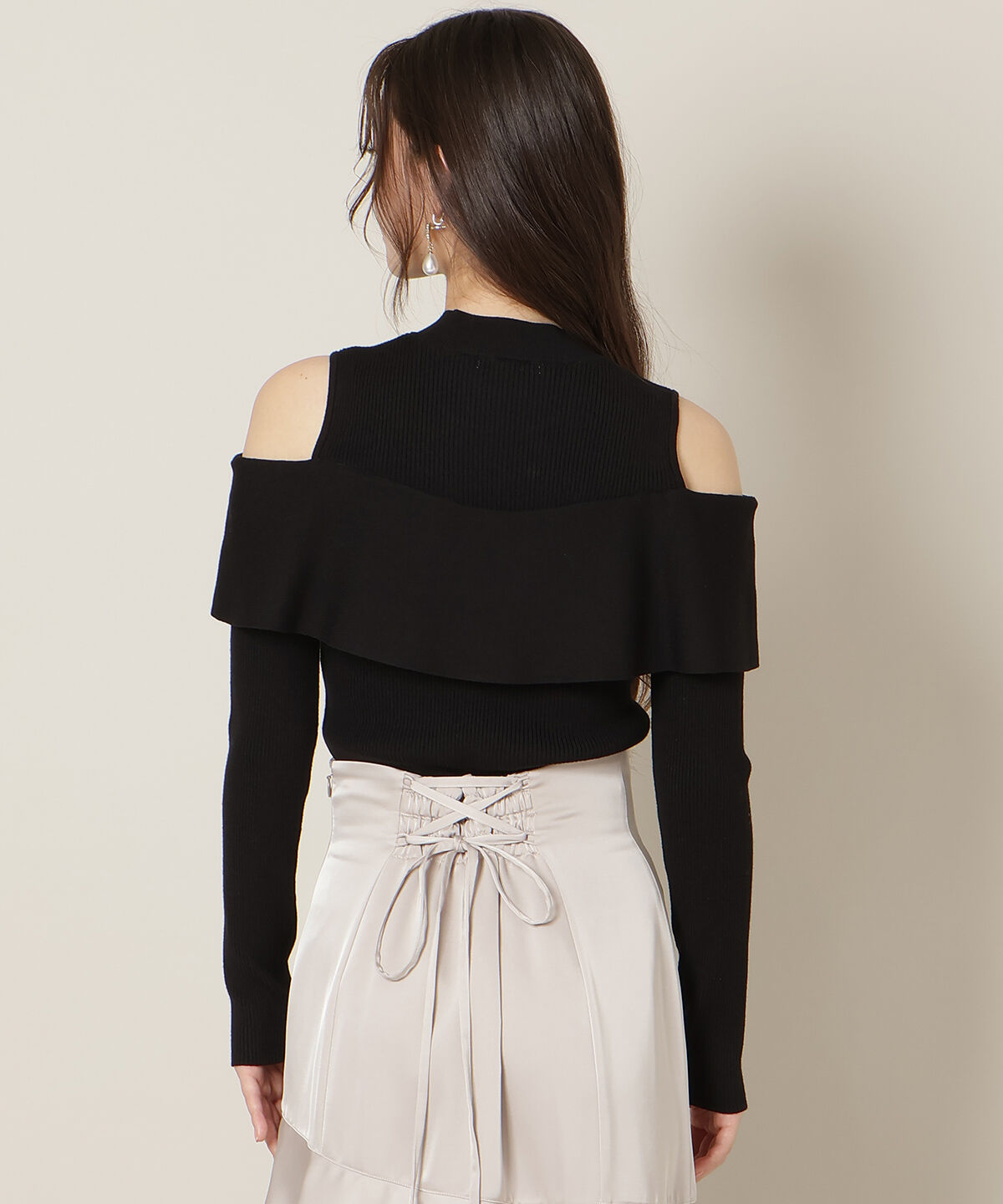 WILLSELECTION「オープンショルダーレイヤードニット」|ニット・セーター|