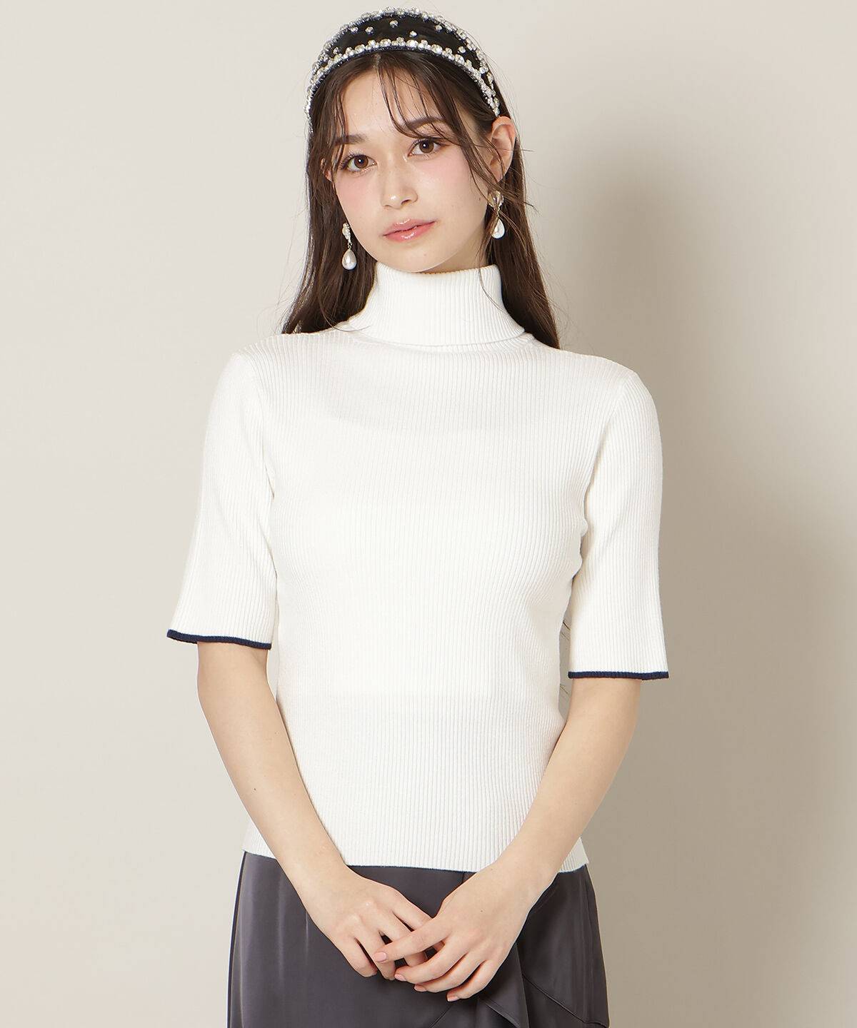 WILLSELECTION「バイカラーアンサンブル」|カーディガン|