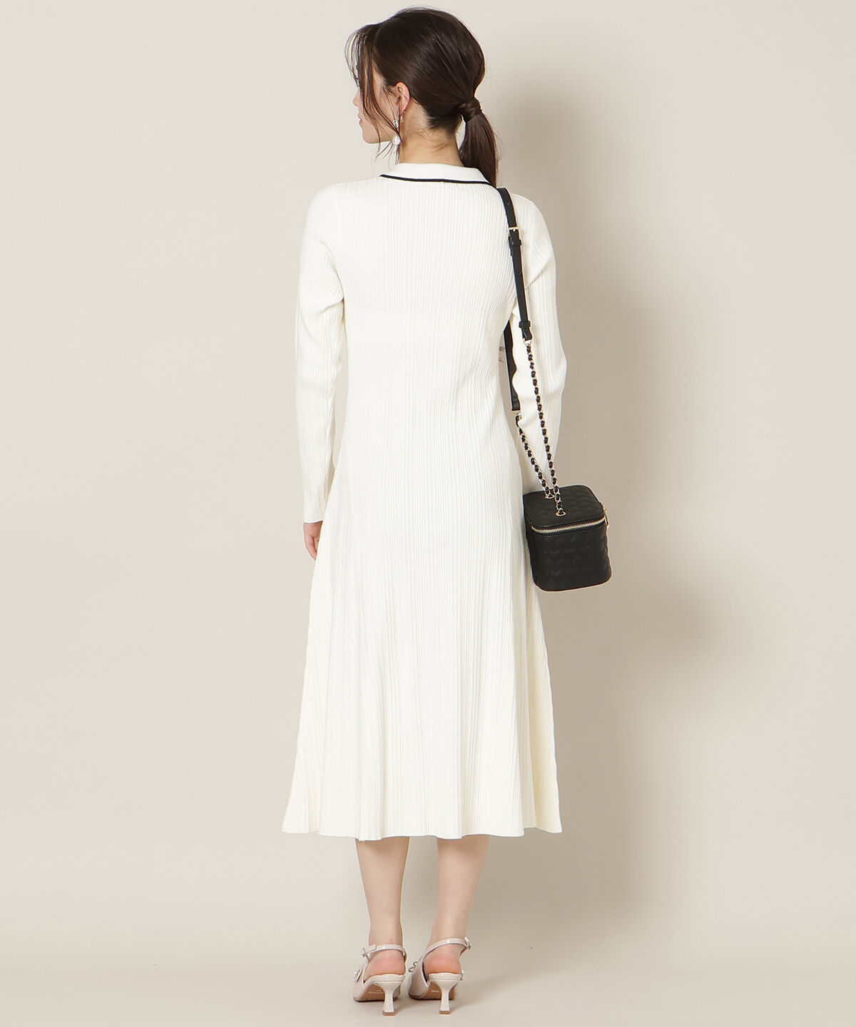 WILLSELECTION「フロントボタンリボンタイニットワンピース」|ワンピース|