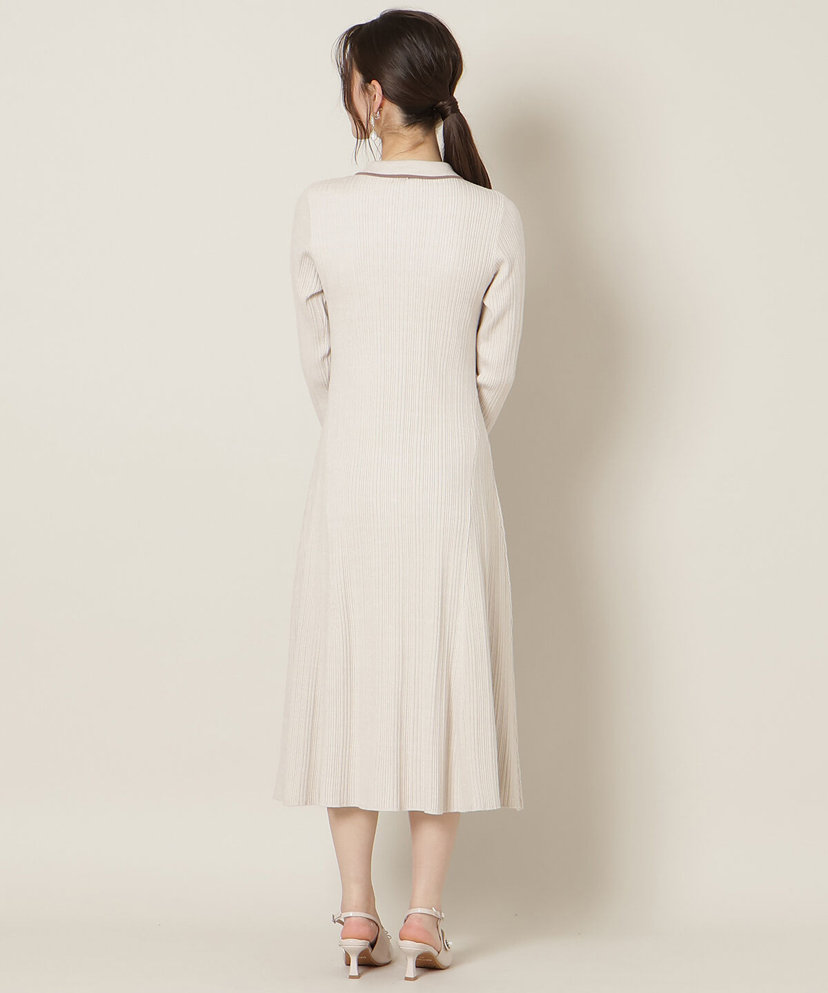 WILLSELECTION「フロントボタンリボンタイニットワンピース」|ワンピース|