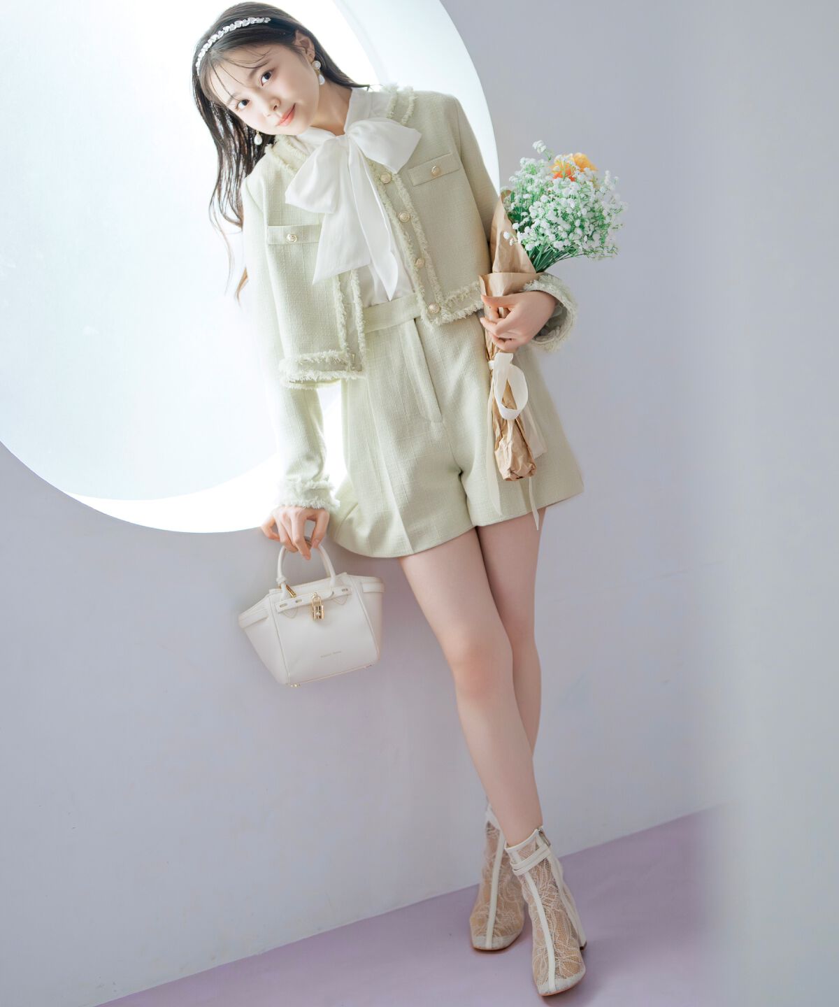 WILLSELECTION「フリルスリーブシアーボウタイブラウス」|シャツ・ブラウス|