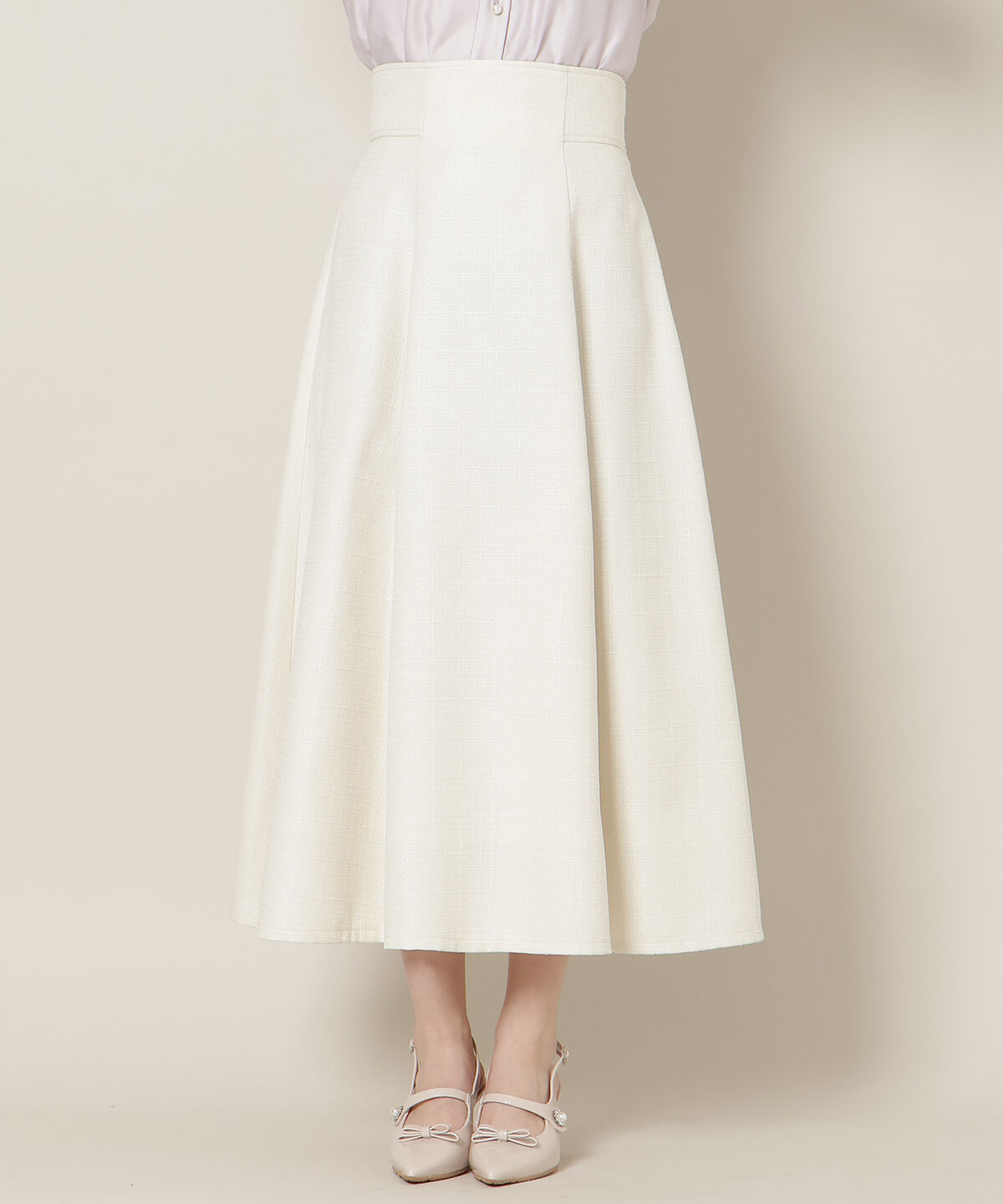 WILLSELECTION「ハイウエストツイードフレアスカート」|フレア|