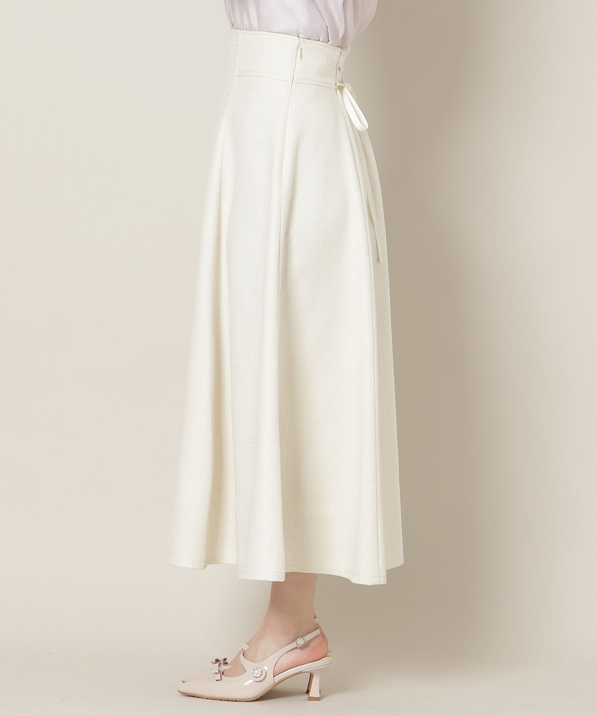 WILLSELECTION「ハイウエストツイードフレアスカート」|フレア|