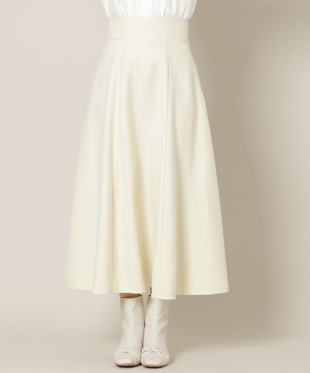 WILLSELECTION「ハイウエストツイードフレアスカート」|フレア|