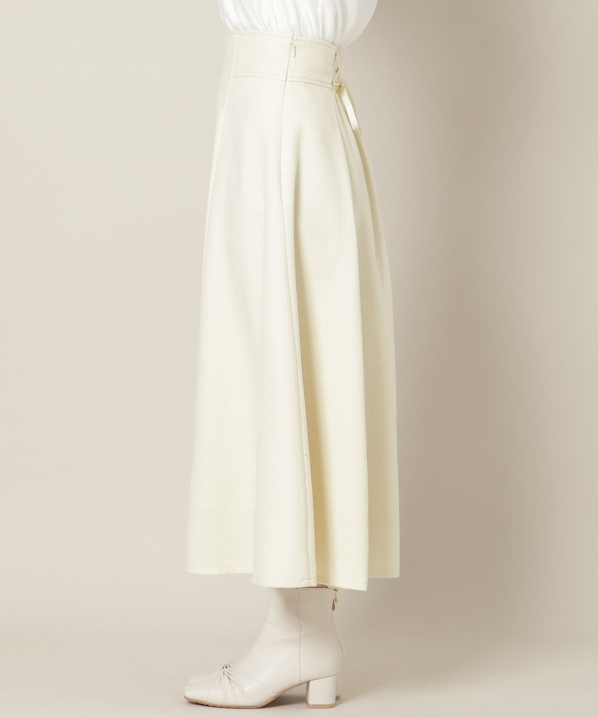 WILLSELECTION「ハイウエストツイードフレアスカート」|フレア|