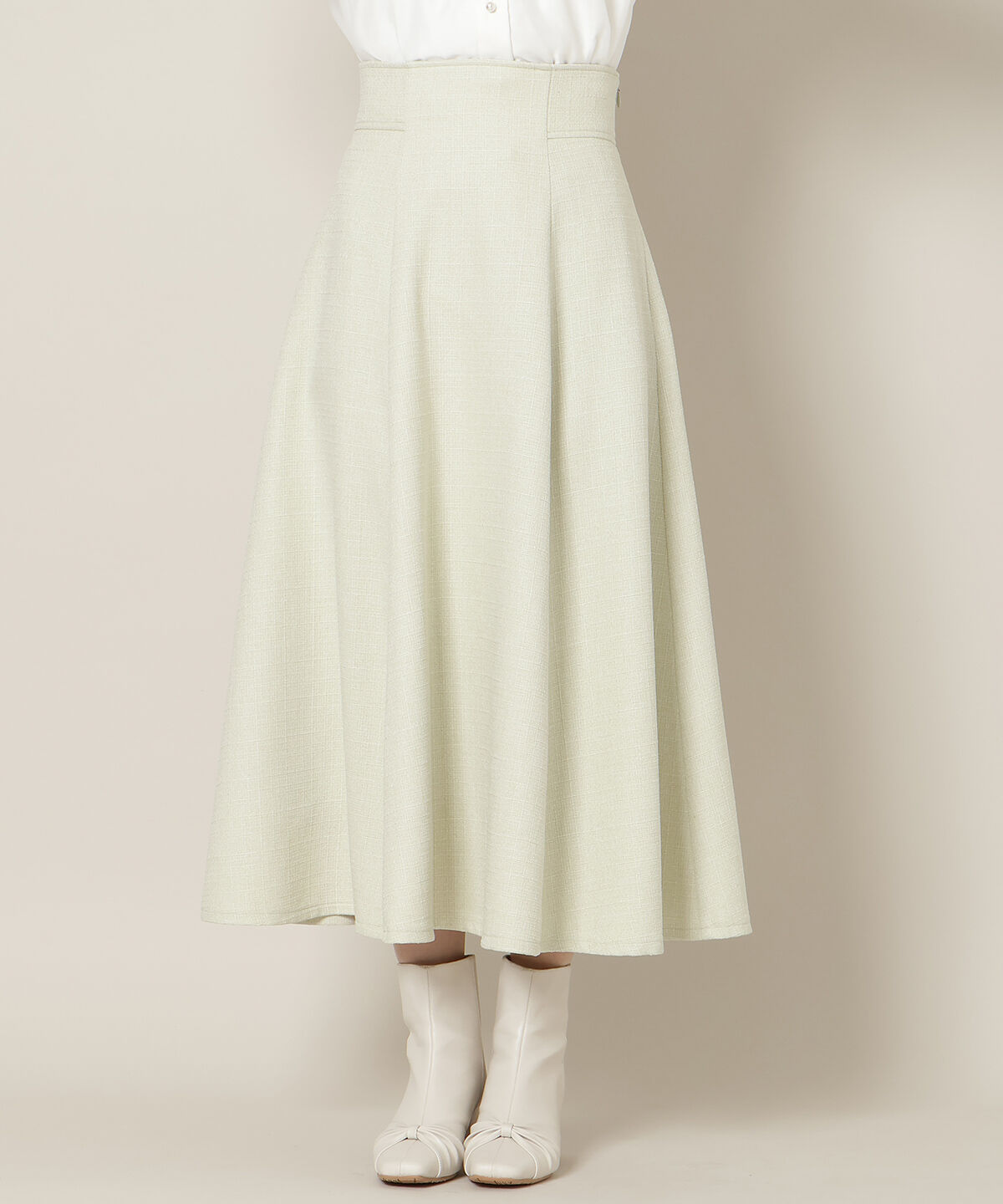 WILLSELECTION「ハイウエストツイードフレアスカート」|フレア|