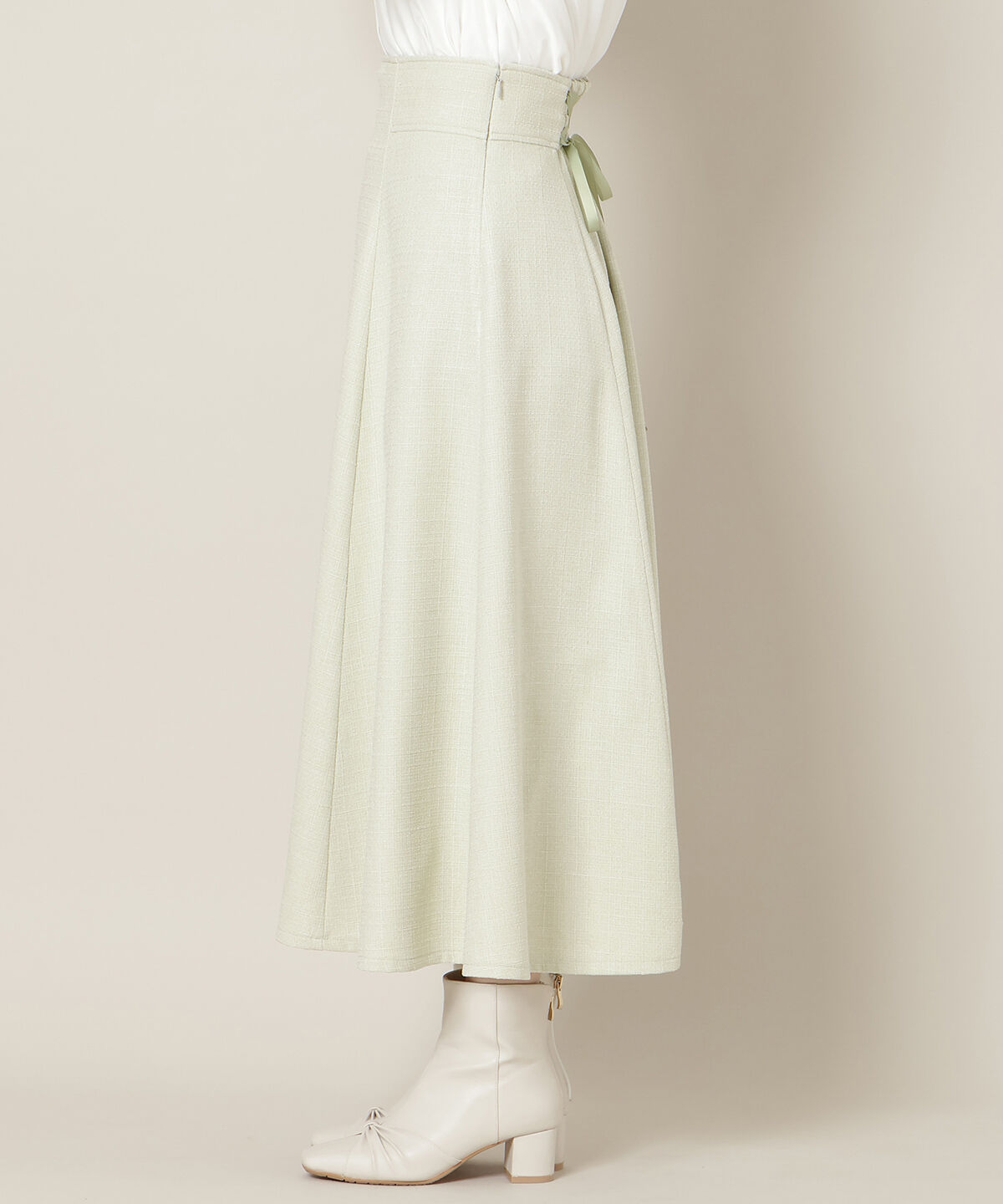 WILLSELECTION「ハイウエストツイードフレアスカート」|フレア|