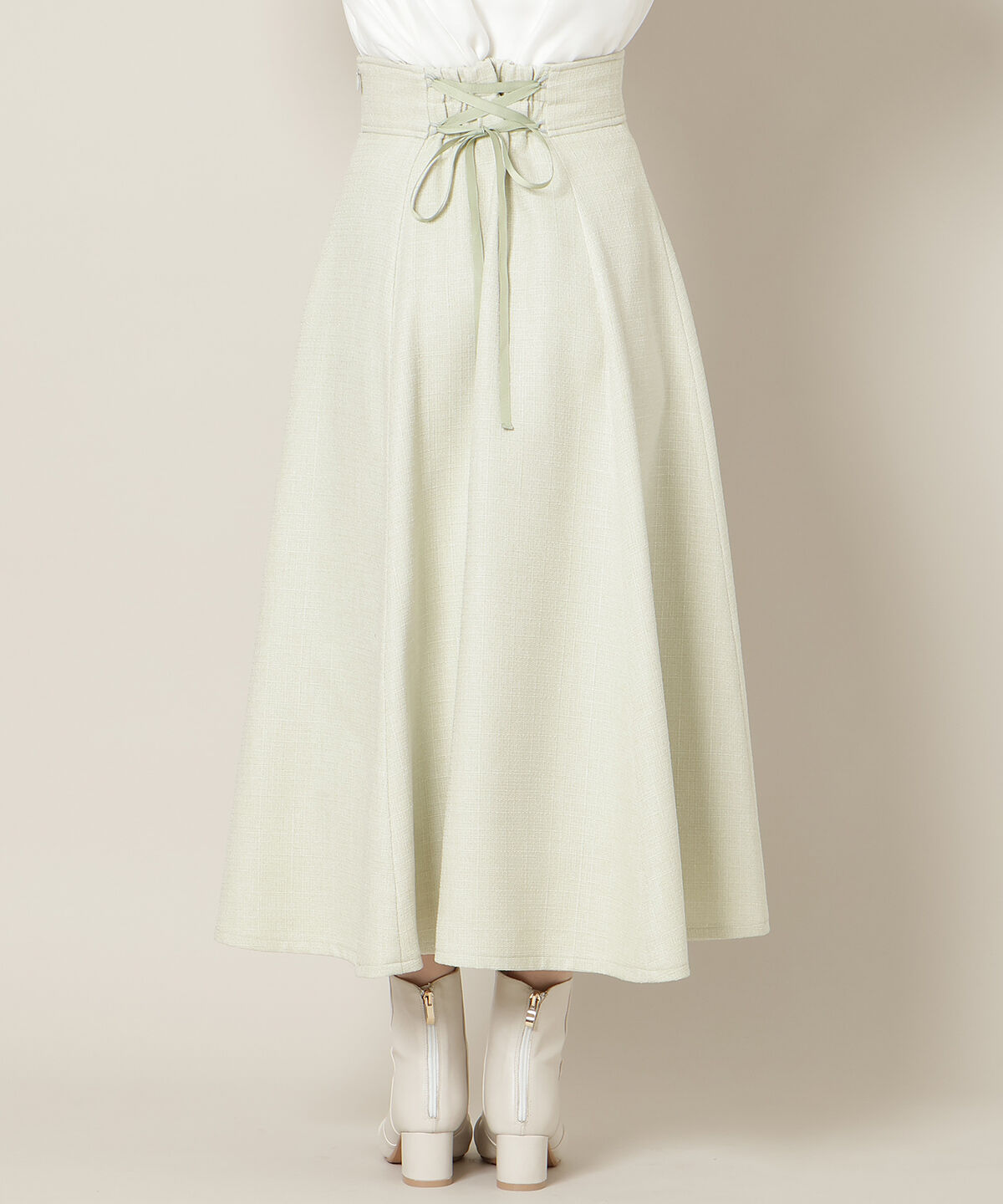 WILLSELECTION「ハイウエストツイードフレアスカート」|フレア|