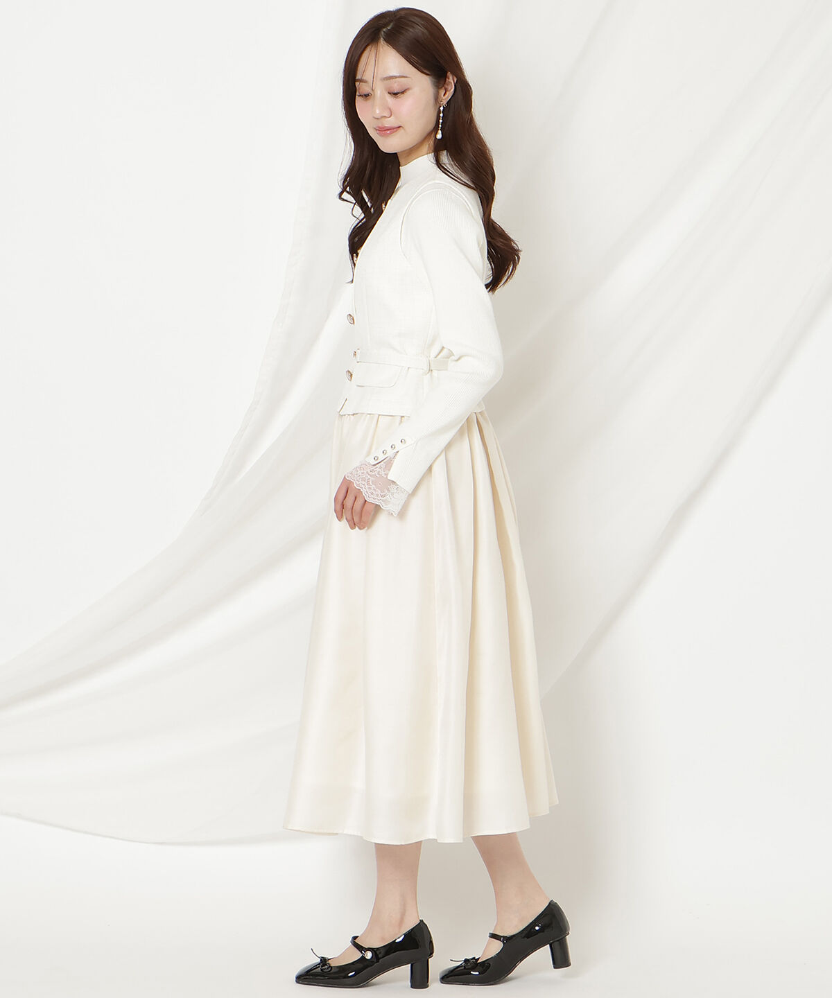 WILLSELECTION「ツイードドッキングジレワンピース」|ワンピース|