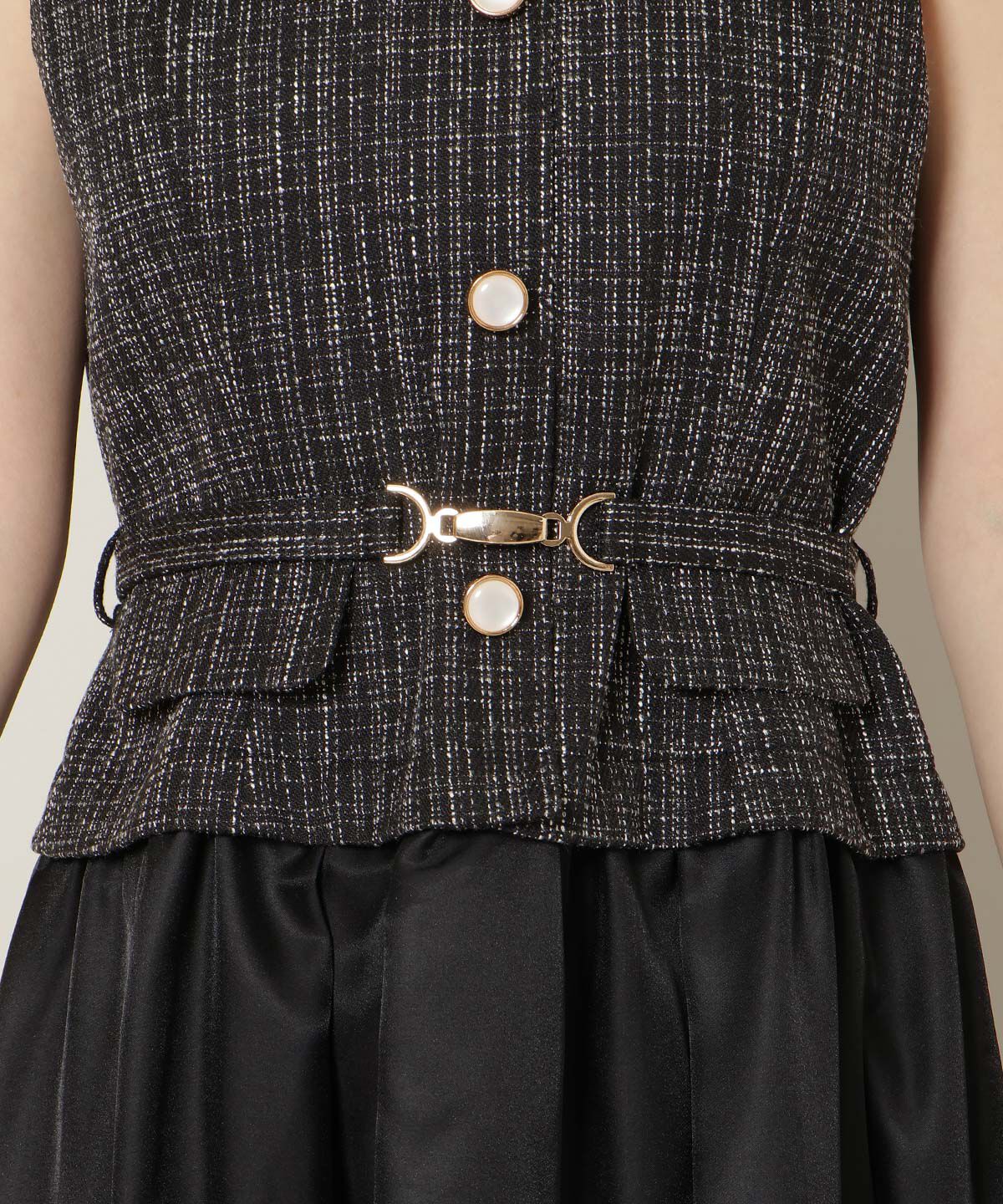 WILLSELECTION「ツイードドッキングジレワンピース」|ワンピース|