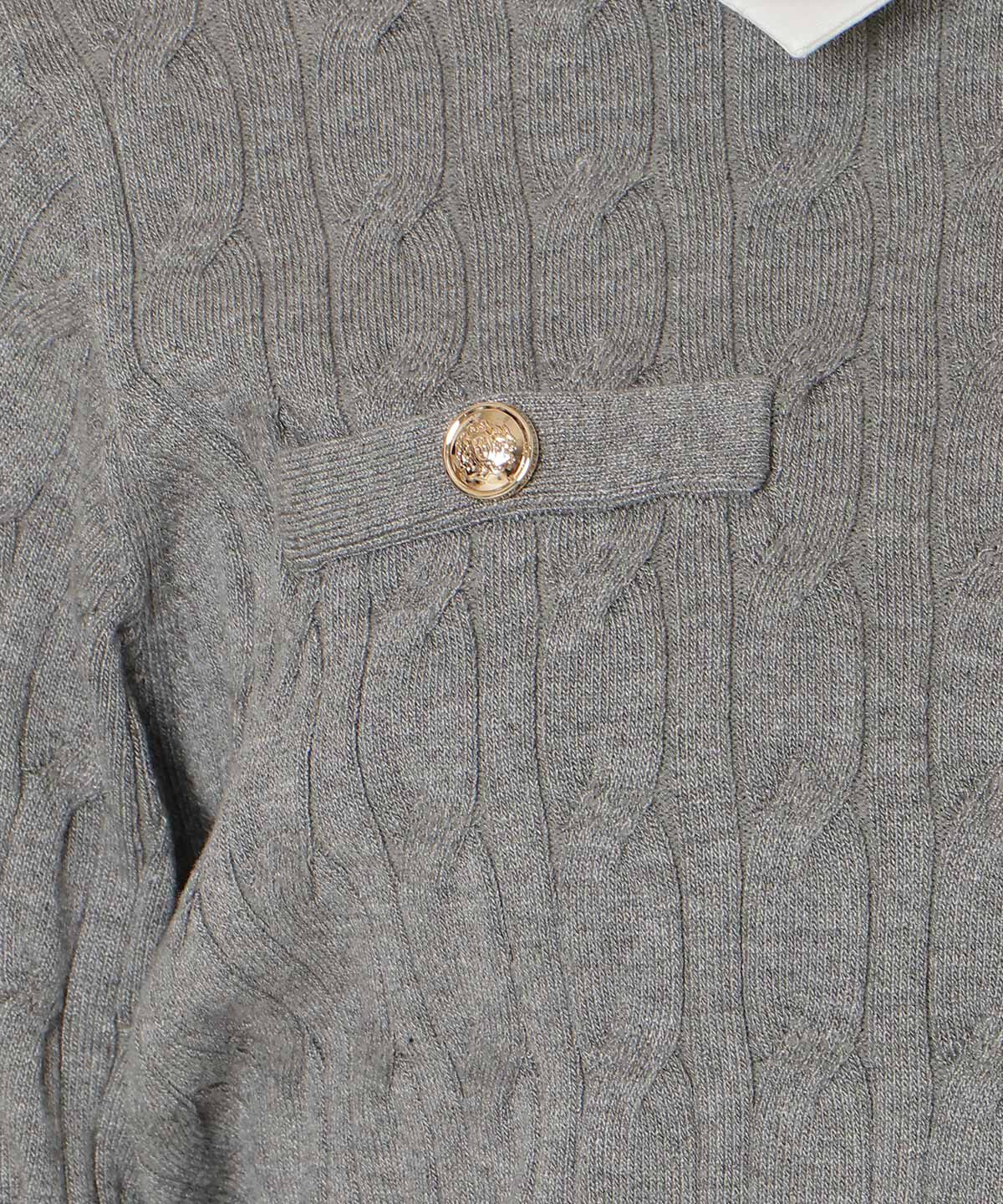 WILLSELECTION「リボンカフスドッキングケーブルニット」|ニット・セーター|