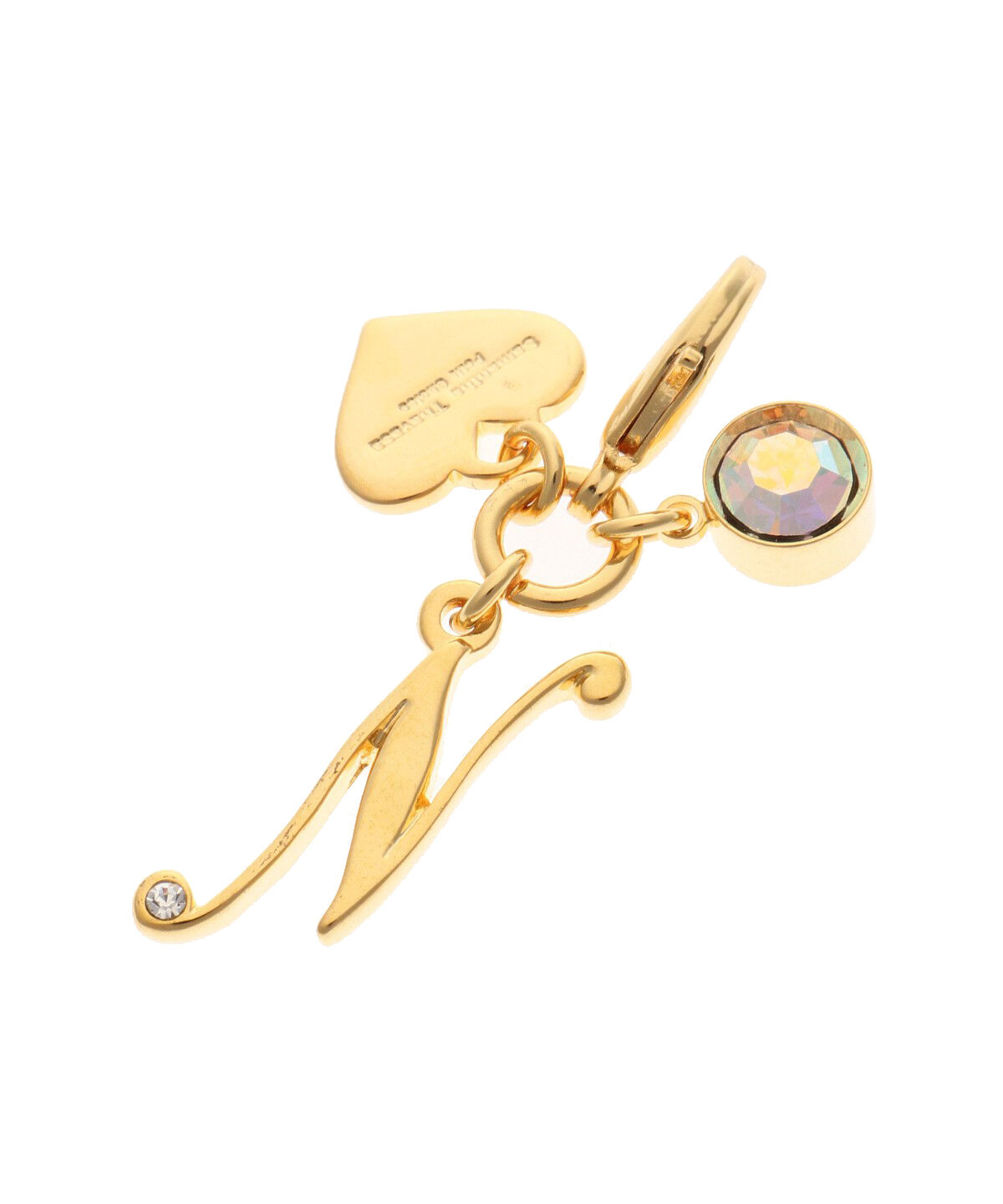 Samantha Thavasa Petit Choice「シンプルイニシャル ファスナーチャーム Ｎ」|チャーム・キーホルダー|ゴールド