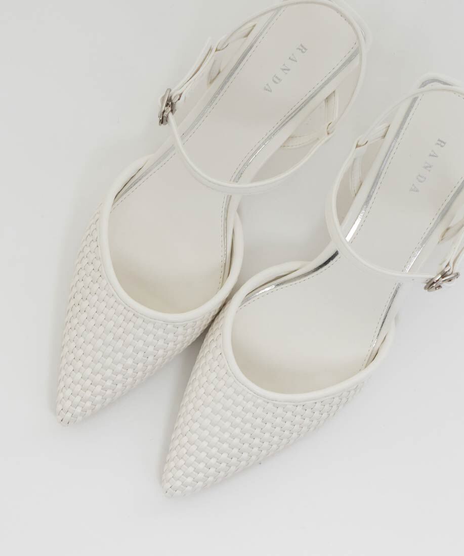  「ブレードデザインアンクルストラップパンプス」|パンプス|