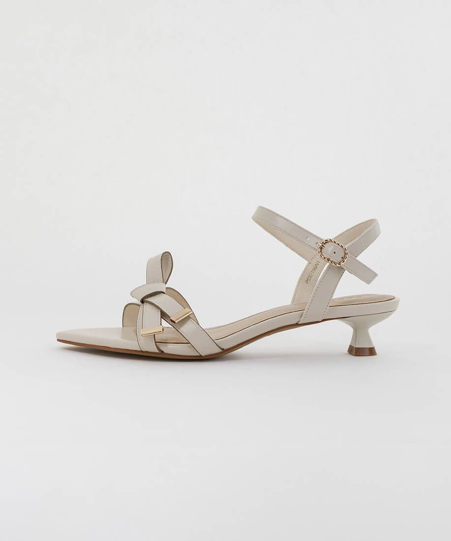  「リボンデザインポインテッドトゥサンダル」|サンダル|