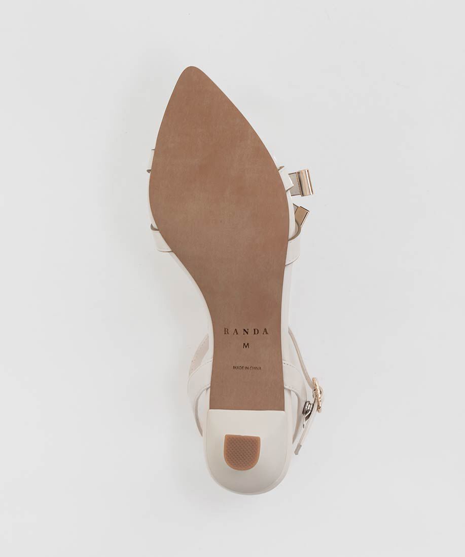  「リボンデザインポインテッドトゥサンダル」|サンダル|