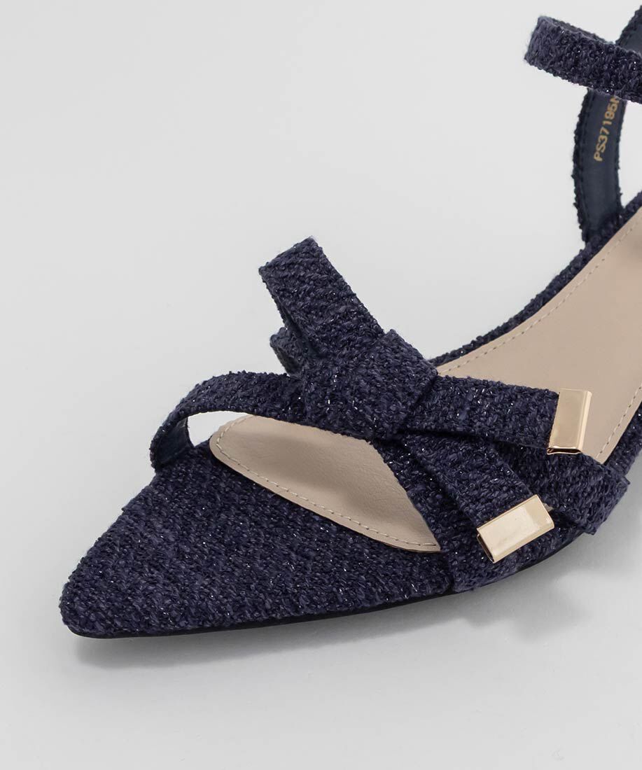  「リボンデザインポインテッドトゥサンダル」|サンダル|