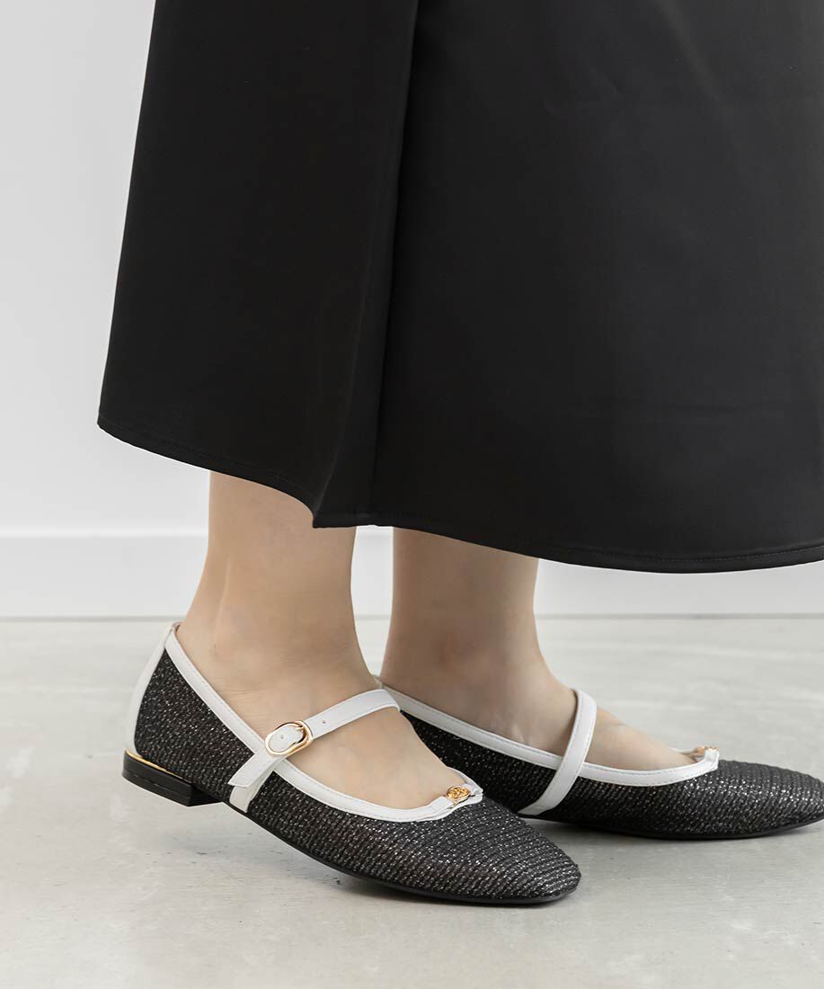 「メッシュメリージェーンフラットパンプス」|パンプス|