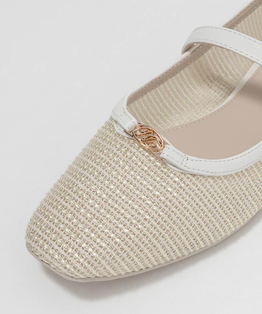  「メッシュメリージェーンフラットパンプス」|パンプス|