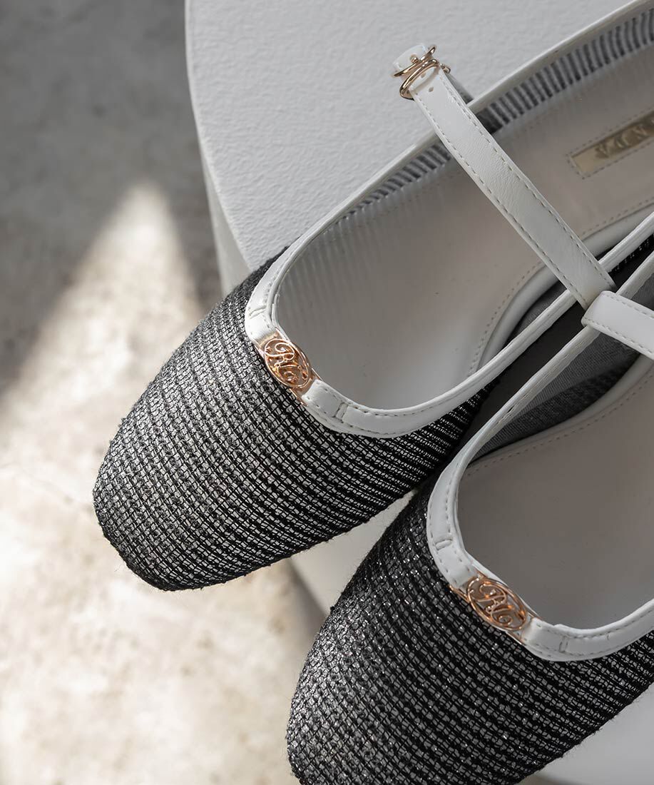  「メッシュメリージェーンフラットパンプス」|パンプス|