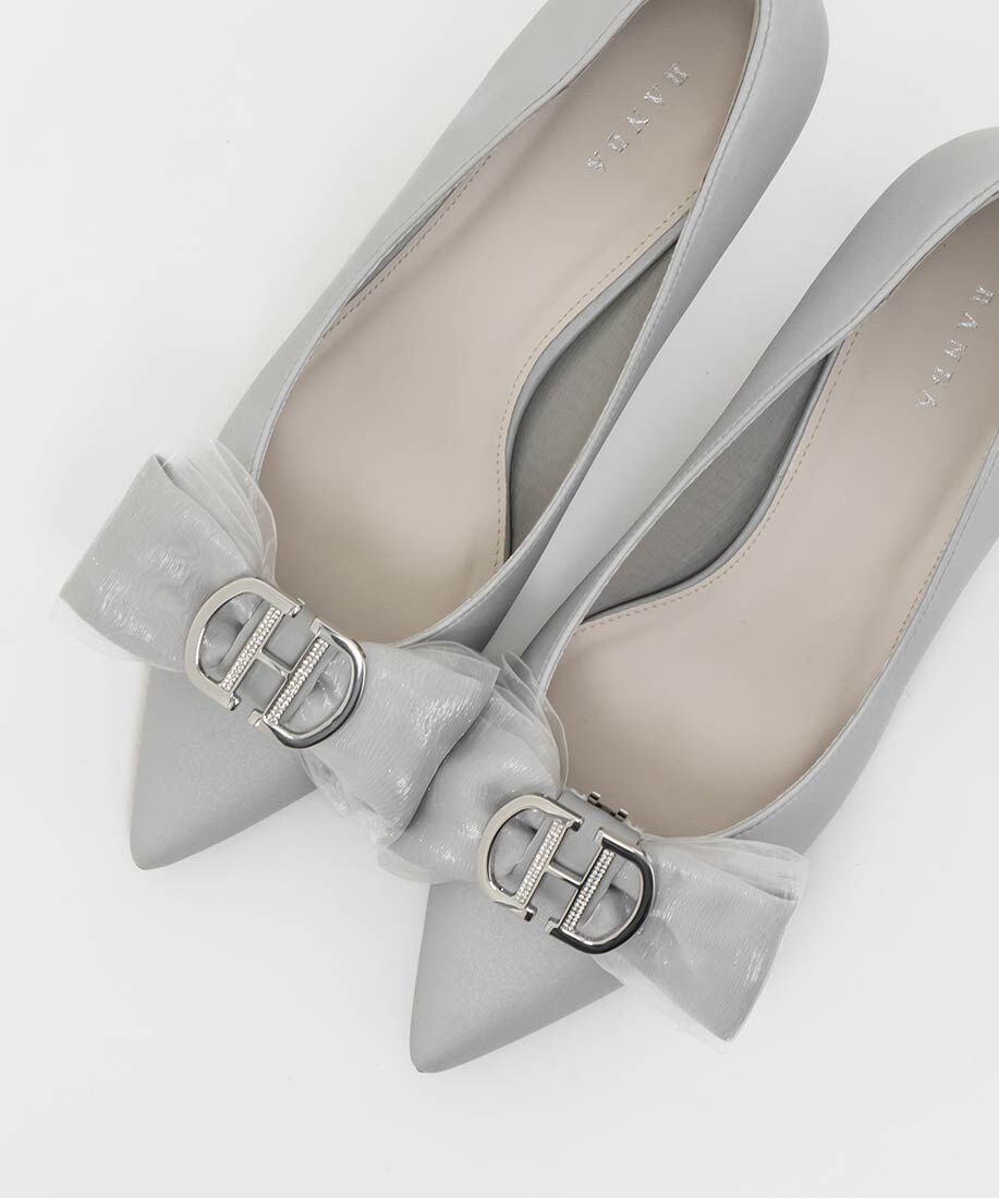  「2WAY シアーシフォンリボンパンプス」|パンプス|