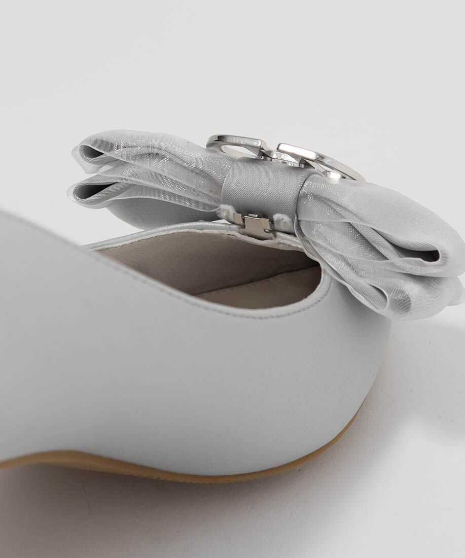  「2WAY シアーシフォンリボンパンプス」|パンプス|