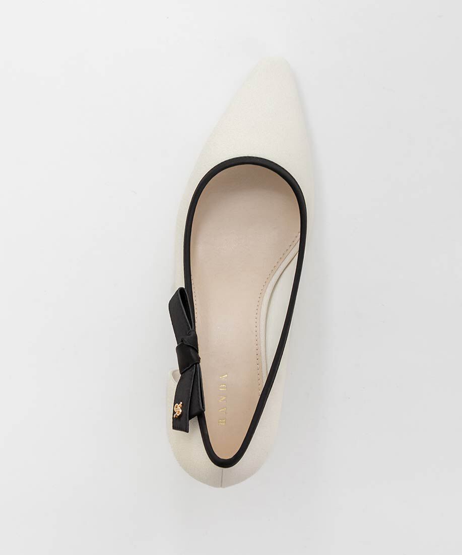  「リボンデザインサイドオープンパンプス」|パンプス|