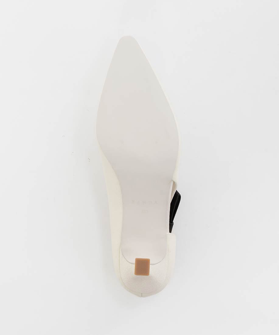  「リボンデザインサイドオープンパンプス」|パンプス|