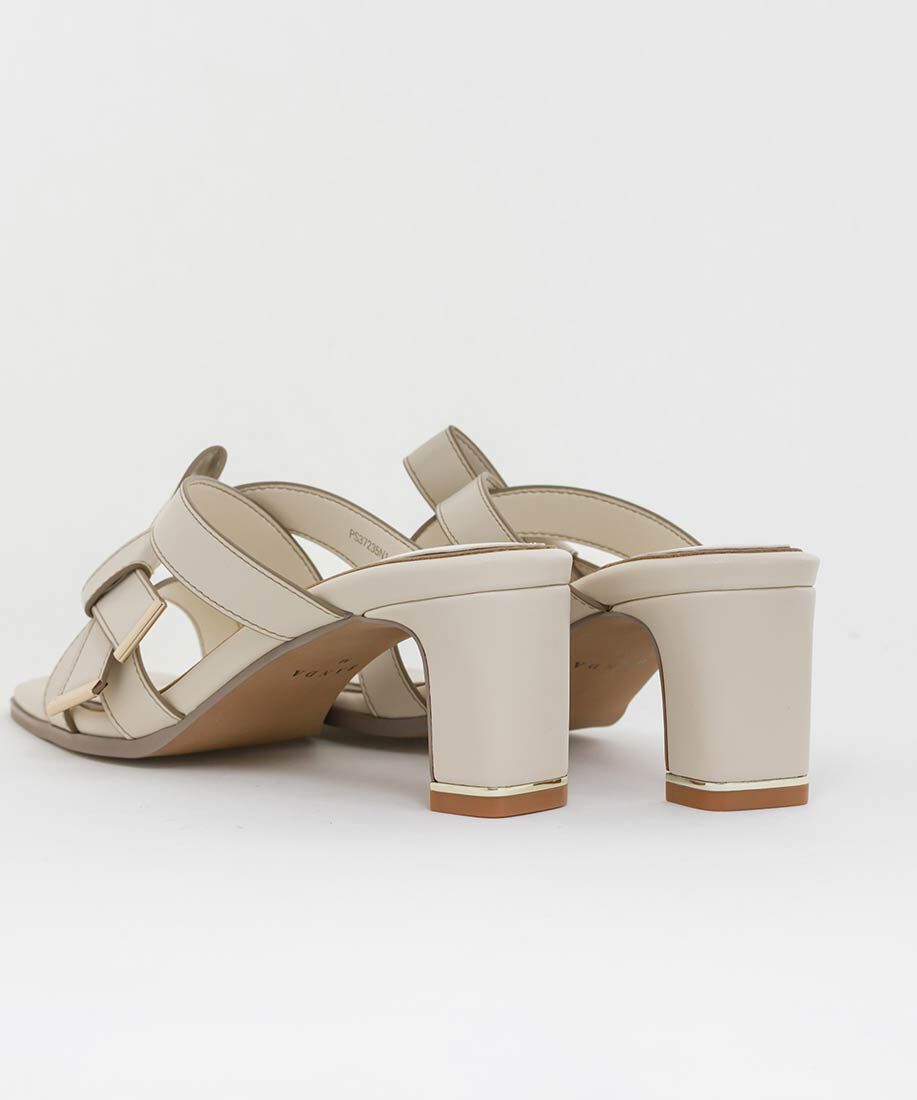  「アシンメトリーリボンミュールサンダル」|パンプス|