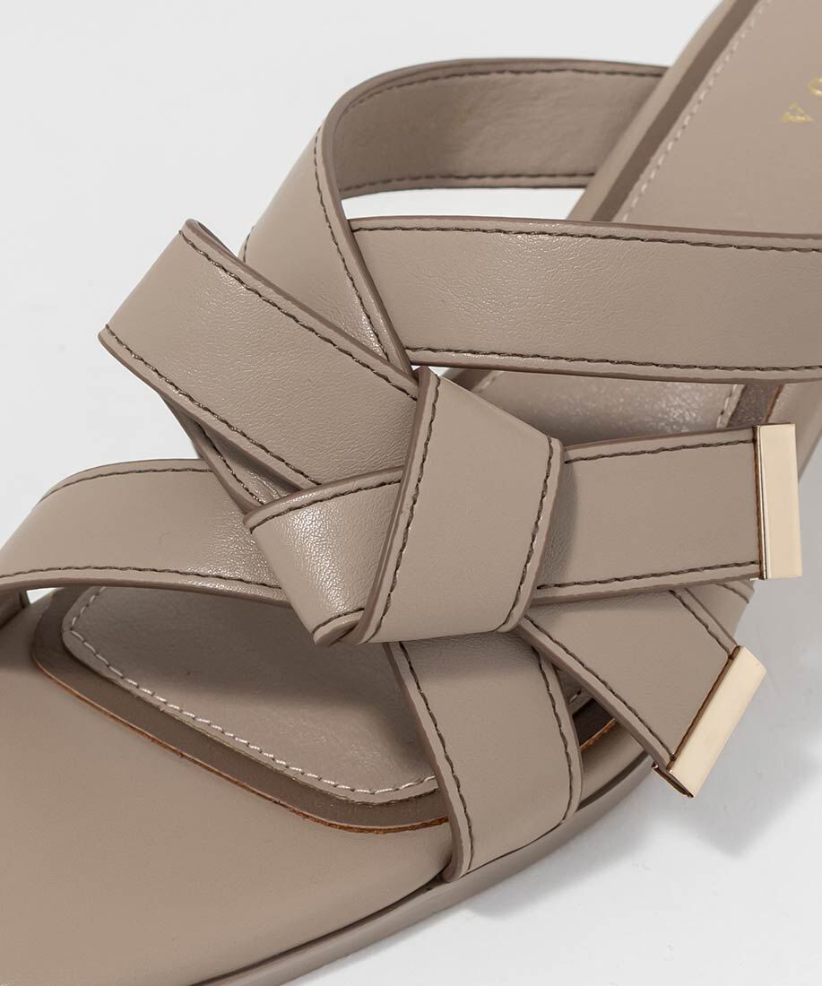  「アシンメトリーリボンミュールサンダル」|パンプス|