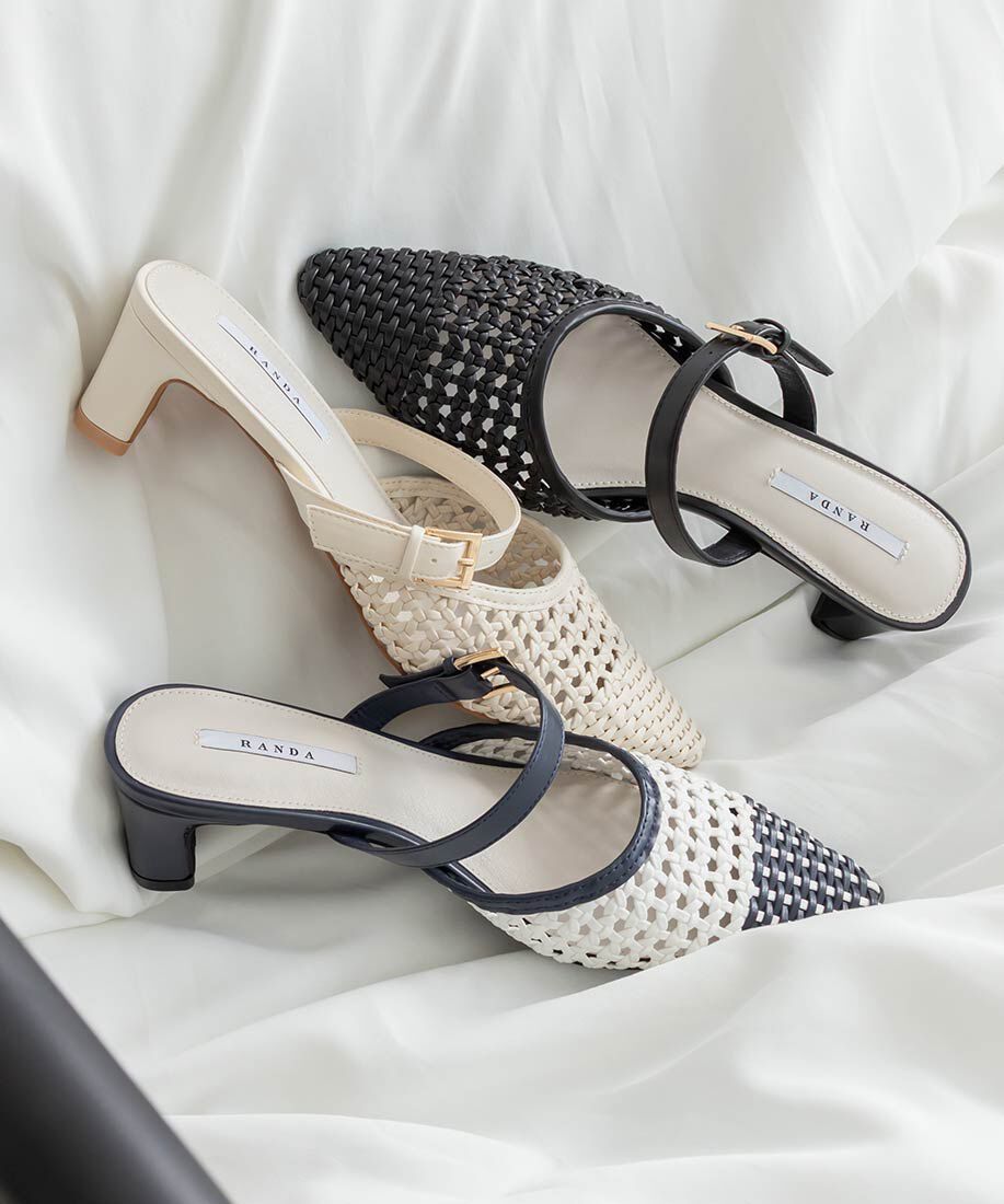  「メッシュストラップミュールパンプス」|パンプス|