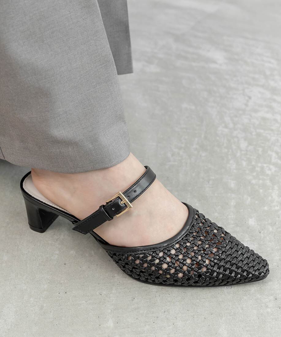  「メッシュストラップミュールパンプス」|パンプス|