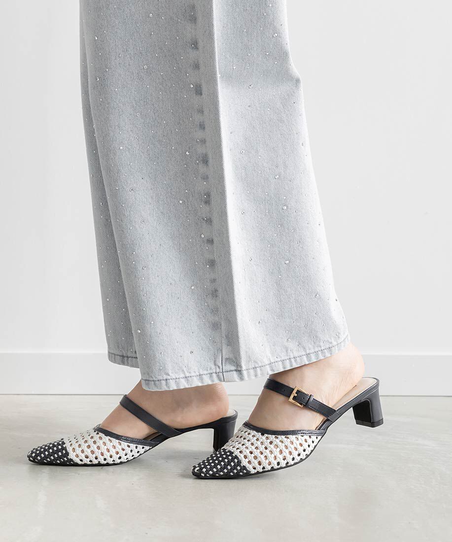  「メッシュストラップミュールパンプス」|パンプス|