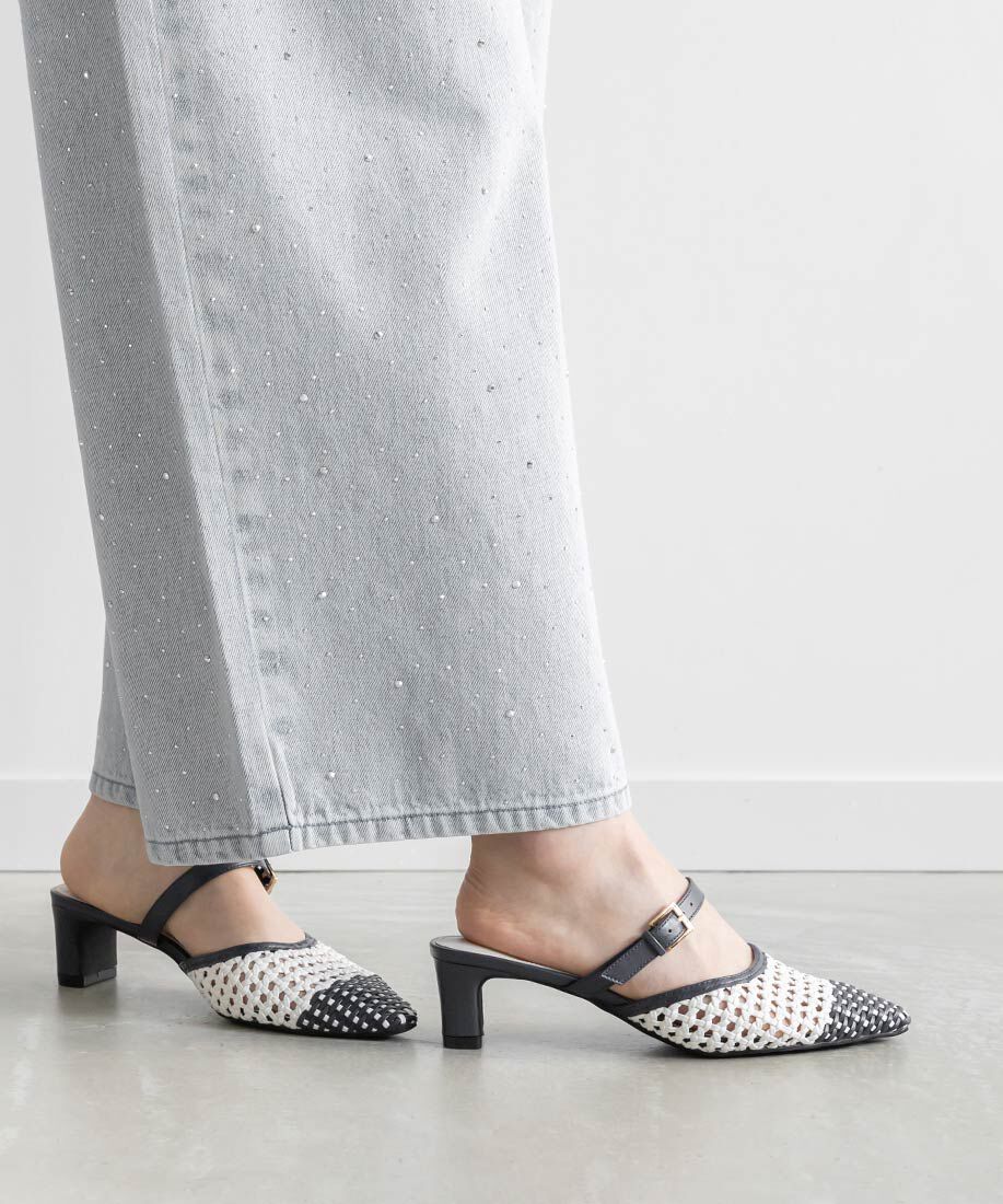  「メッシュストラップミュールパンプス」|パンプス|