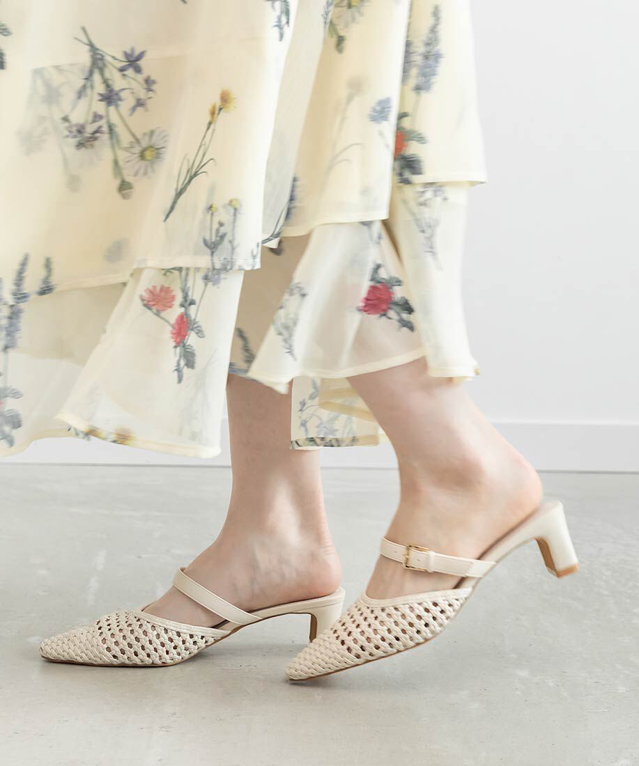  「メッシュストラップミュールパンプス」|パンプス|