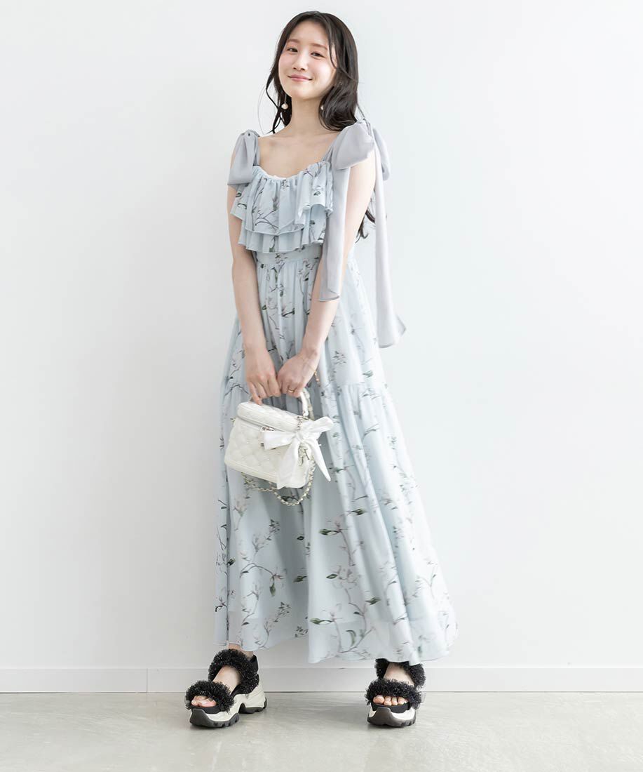  「ボリュームチュールフリルスポーツサンダル」|サンダル|