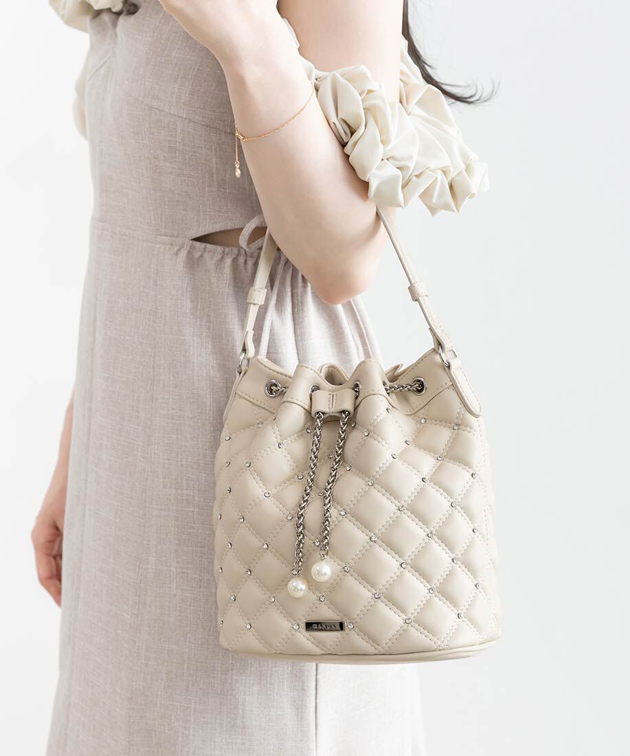  「2WAY ビジューキルティングショルダーバッグ」|ショルダー・メッセンジャー|